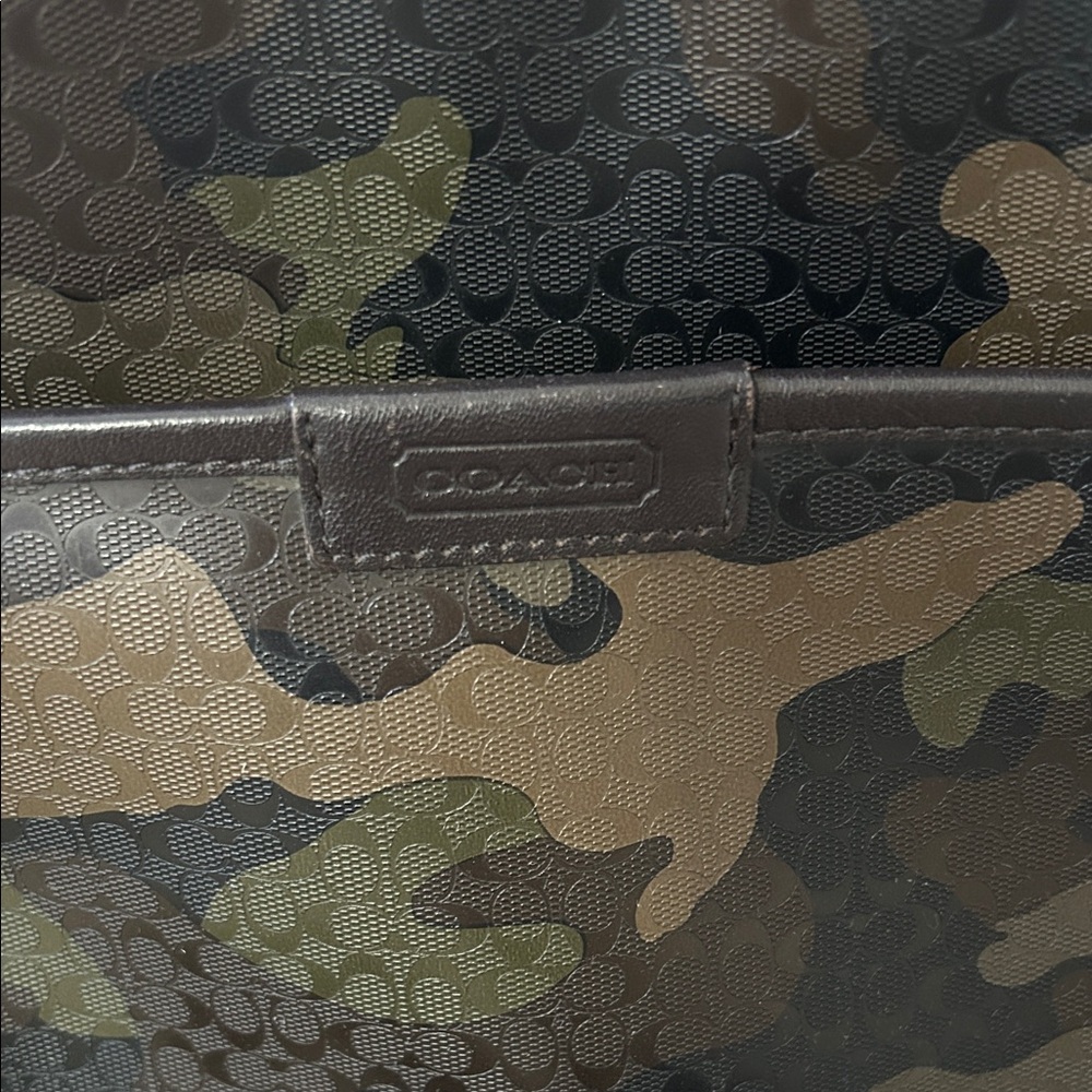 Coach Camouflage Heritage Crossbody Messenger Bag - Green/Brown - Picture 2 of 16